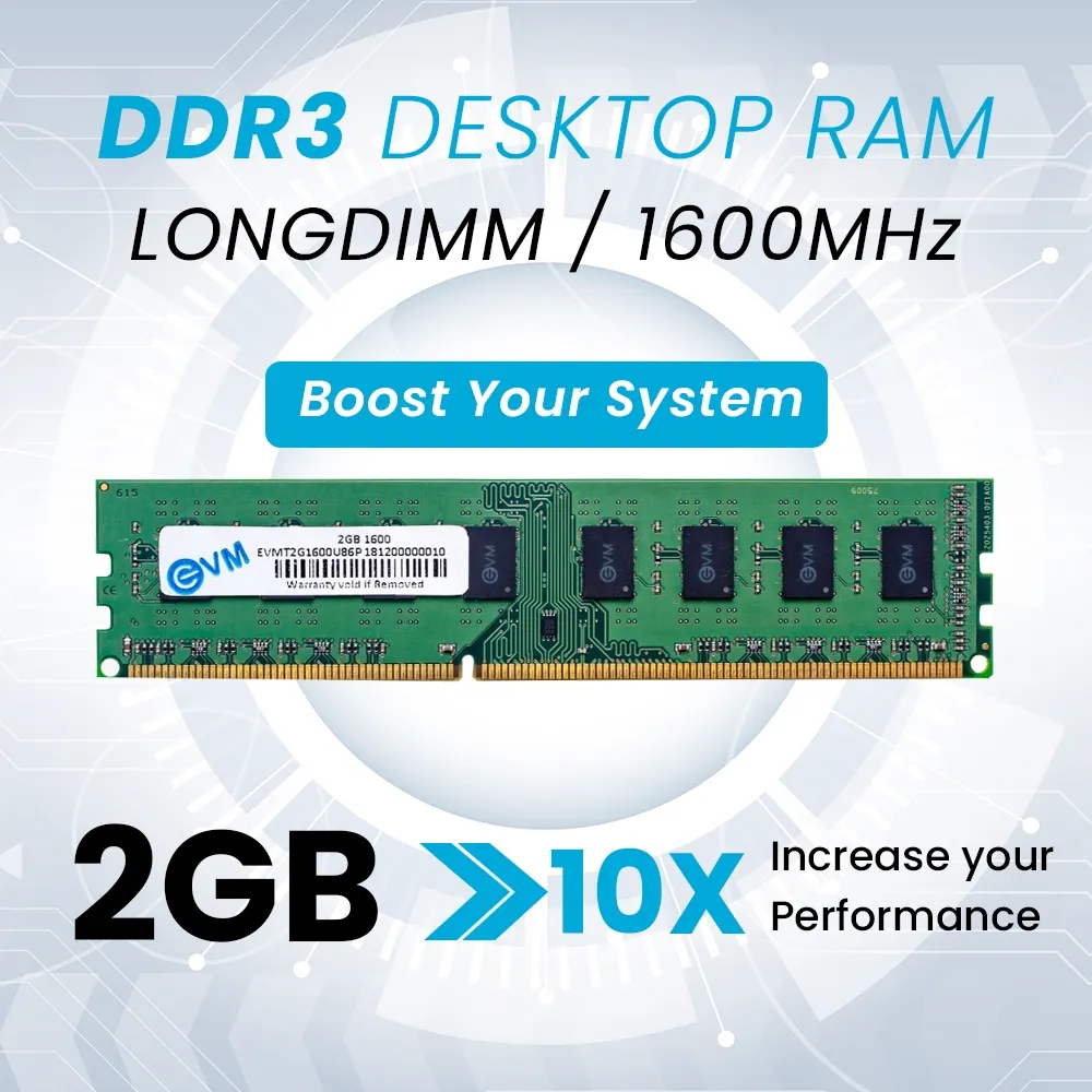 EVM Desktop Ram 2GB DDR3 1600Mhz view 5